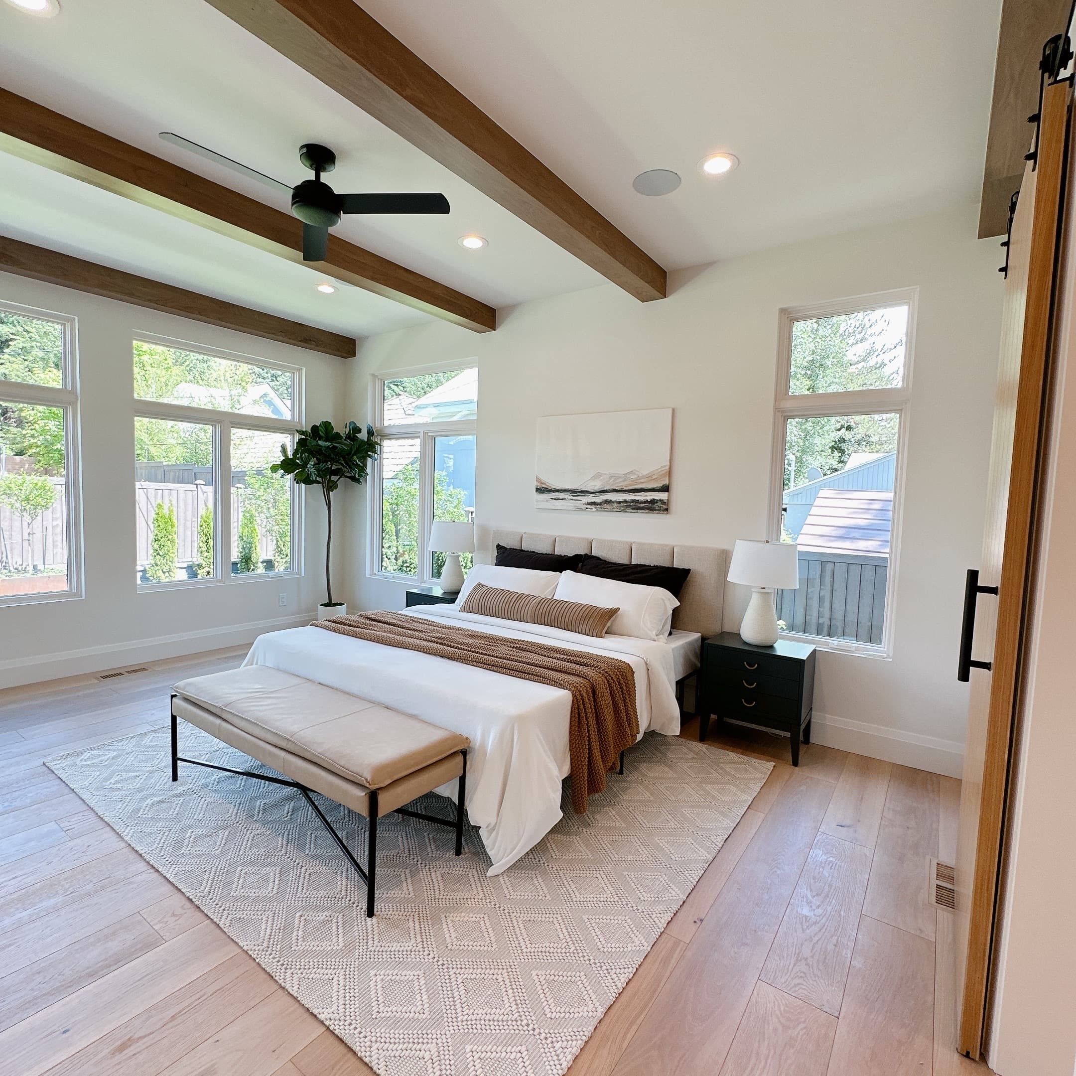 Bright Bedroom with Abundant Natural Light